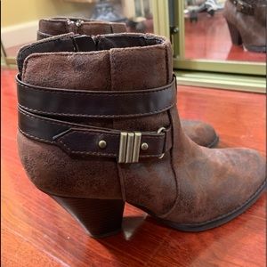 JustFab Heel Bootie Brown